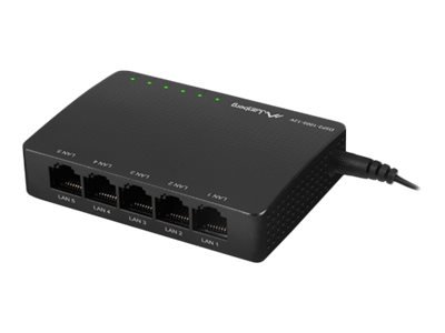 Lanberg Switch DSP2-1005-12V 12V 1GBS - Interruttore - 1 Gbps