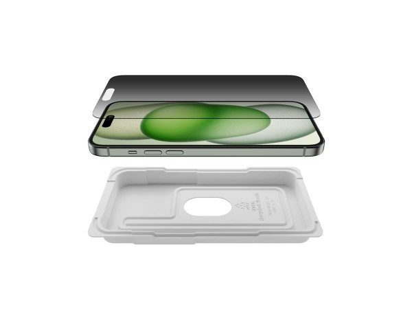 Belkin VETRO TEMPEREDGLASS ANTIMICROB. PRIVACY IPH 15PLUS - 17 cm (6.7") - Smartphone - Filtro per l
