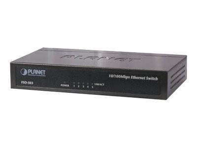 Planet FSD-503 - Fast Ethernet (10/100) - Full duplex - Montabile a parete