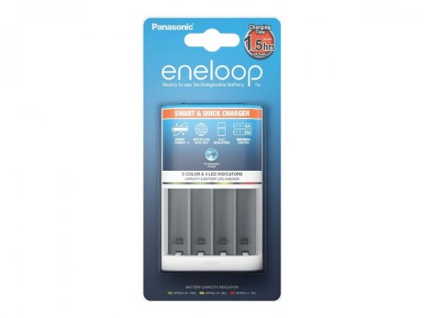 Panasonic Eneloop Smart & Quick Charger BQ-CC55E - Caricabatteria - Idruro di nichel metallo (nimh)