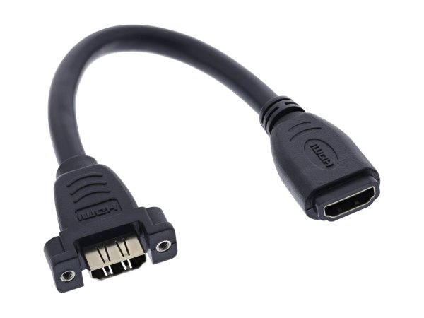 InLine Adattatore HDMI da pannello Typ A Femmina/Femmina - dorato - 4K2K