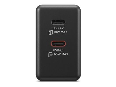 Lenovo N Dual USB-c GaN Charger Black EU - Alimentatore pc/server - 65000 W