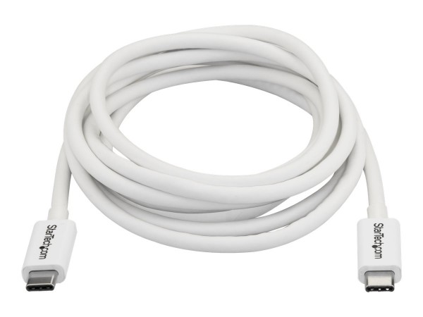 StarTech.com Thunderbolt 3 USB C Cable 20 Gbps White - Cavo - Digitale/dati