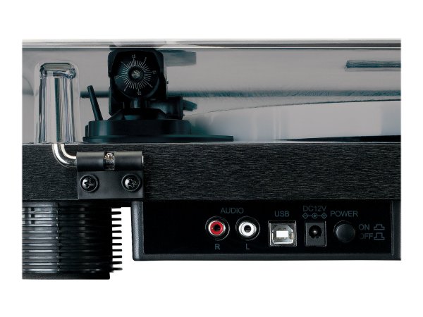 Lenco LS-50LEDBK - Giradischi con trasmissione a cinghia - Manuale - Nero - Plastica - Legno - Plast