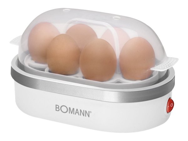 Bomann EK 5022 CB - 6 uovo/uova - Argento - Trasparente - Bianco - 400 W - 230 V - 50 Hz - 220 mm