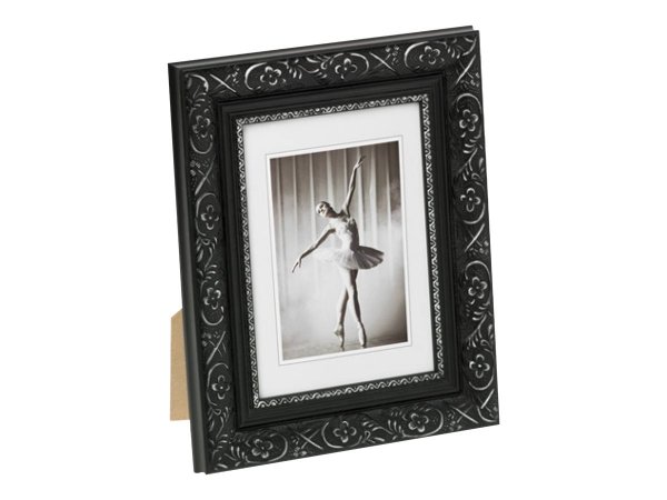 walther design CR030B - Cornice per foto singola - Legno - Nero - Argento - 13 x 18 cm - Rettangolar