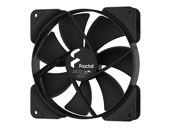 Fractal Design Aspect 14 PWM - Ventilatore - 14 cm - 500 Giri/min - 1700 Giri/min - 132,5 m³/h - Ner