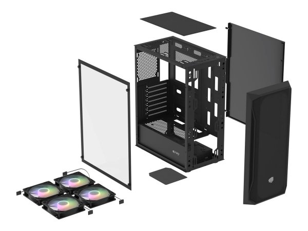 natec Fury Shobo SH4F RGB Tower ATX Sort - Midi/minitower - ATX