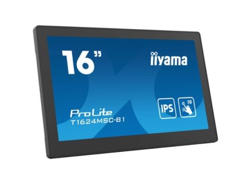 Iiyama T1624MSC-B1 - 39,6 cm (15.6") - 1920 x 1080 Pixel - Full HD - LED - 25 ms - Nero