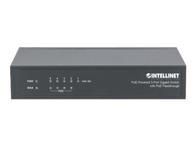 Intellinet PoE-Powered 5x Gigabit - Gigabit Ethernet (10/100/1000) - Supporto Power over Ethernet (P