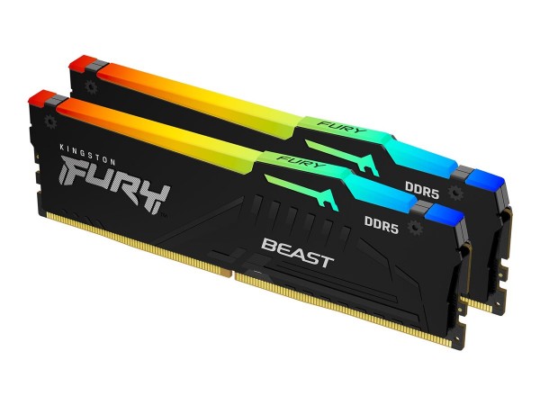 Kingston FURY Beast 32 GB 5200 MT/s DDR5 CL40 DIMM (Kit da 2 moduli) RGB - 32 GB - 2 x 16 GB - DDR5