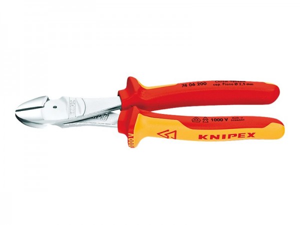 KNIPEX 74 06 200 - Pinze diagonali - Acciaio al cromo vanadio - Plastica - Arancione - Rosso - 200 m
