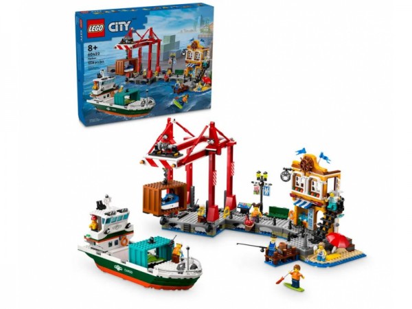LEGO 60422 City Hafen mit Frachtschiff