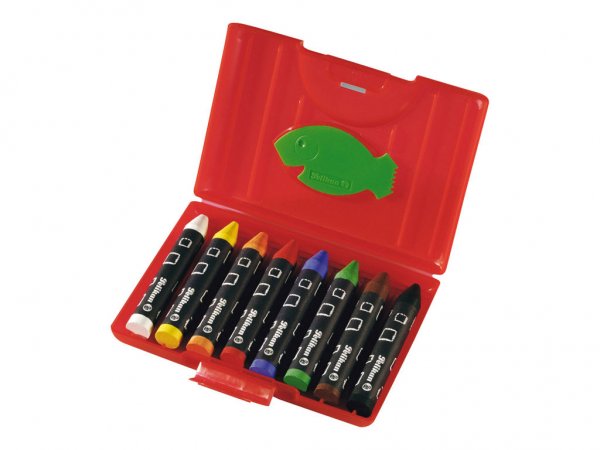 Pelikan 723148 - 8 pz - Nero - Blu - Marrone - Verde - Arancione - Rosso - Bianco - Giallo - Nero -