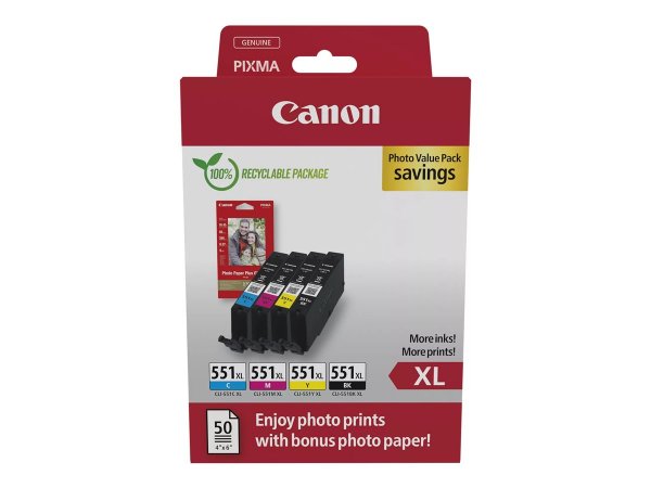 Canon 6443B008 - Resa elevata (XL) - Nero - Ciano - Magenta - Giallo - 4 pz - Confezione multipla