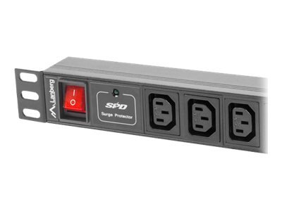 Lanberg PDU-10I-0200-IEC-BK - 1U - Orizzontale - Nero - 10 presa(e) AC - Accoppiatore C13 - Attività