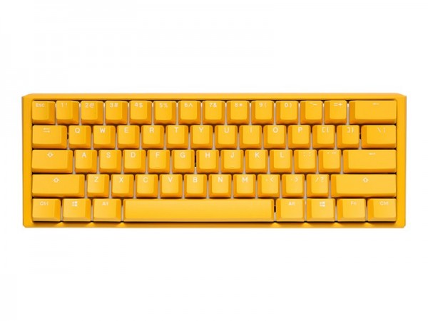 Ducky One 3 Yellow Gaming Tastatur RGB LED - MX-Clear US - Full-size (100%) - Cablato - USB - Interr