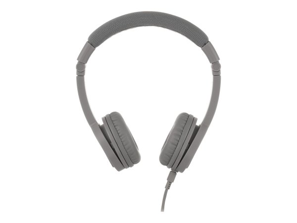 BuddyPhones Kopfhörer für Kinder Basic Grau - Microfono - 20 KHz