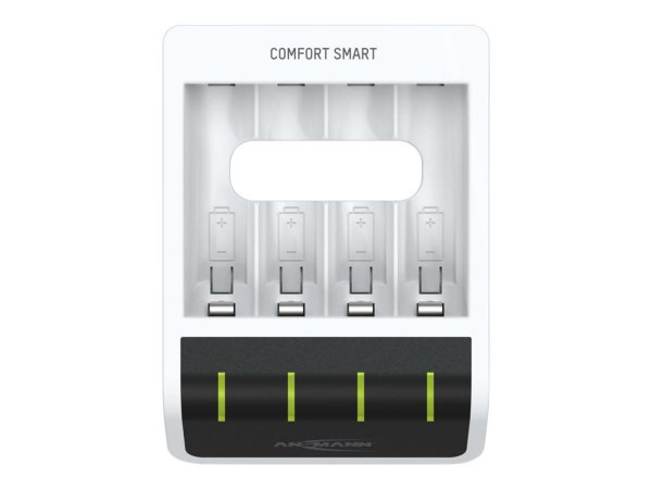 Ansmann Ladegerät Comfort Smart+ Micro-USB+ 4x AA 2100 mAh - Caricabatterie rapido - Idruro di niche