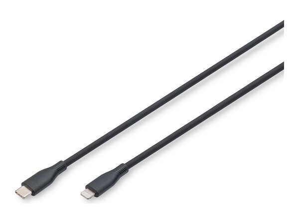 DIGITUS Lightning Silikon Anschlusskabel USB-C - Lightning schwarz USB - Cavo - Digitale/dati