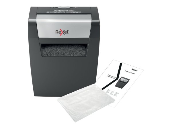 Rexel Momentum X406 - Taglio a particelle - 4 x 28 mm - 15 L - 125 fogli - 70 dB - Pulsanti