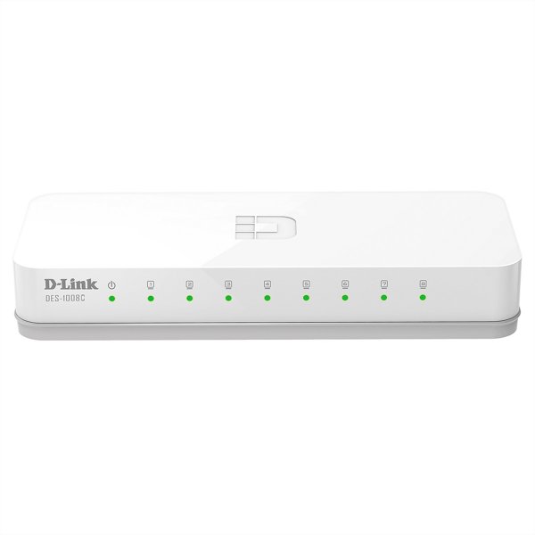 D-Link DES-1008C Fast Ethernet unmanaged Switch 8x - Interruttore - 0,1 Gbps