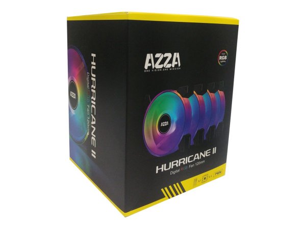 AZZA Hurricane II ARGB 120mm 4 Stück FNAZ-12DRGB2-241 - Case fan - 29 dB