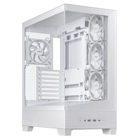 ASUS A31 Plus TG ARGB ATX Gaming Gehäuse mit Seitenfenster weiß -• Midi-Tower Gehäuse