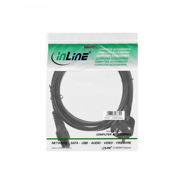 InLine Cavo alimentazione spina Shu.cko presa C5 per notebook - nero - 0,5m
