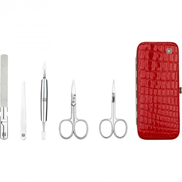 Zwilling Maniküre Pediküre Set 5tlg. mit Nagelschere Leder