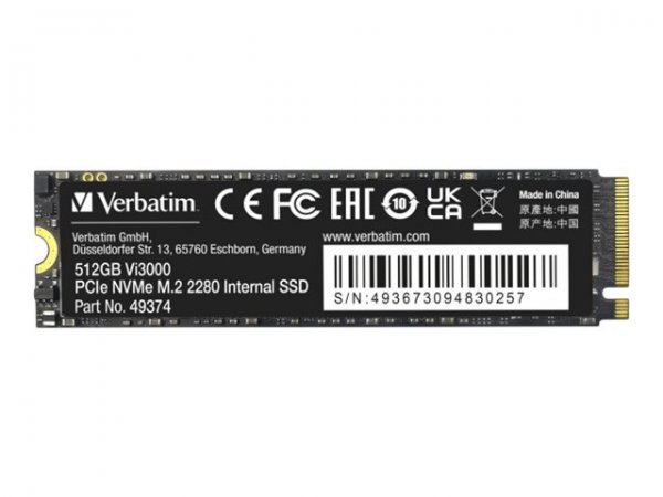 Verbatim Vi3000 - 512 GB - M.2 - 3100 MB/s