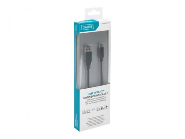 DIGITUS Cavo di collegamento USB-C - USB-A - USB-C - 1 m - USB C - USB A - USB 3.2 Gen 1 (3.1 Gen 1)