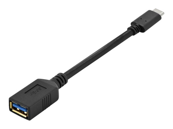 DIGITUS Cavo adattatore USB Type-C - OTG - Type-C su A - 0,15 m - USB C - USB A - USB 3.2 Gen 1 (3.1