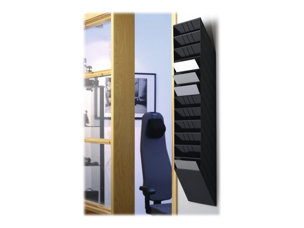 Durable Flexiboxx Prospektständer 12 Regale Schwarz