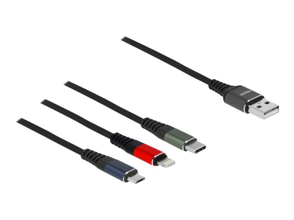 Delock USB Ladekabel 3 in 1 für Lightning Micro Type-C - Cavo - Digitale/dati