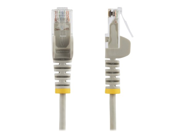 StarTech.com Cat6 Cable - Slim Patch Cord - Grey - Snagless RJ45 Connectors - Gigabit - Cavo - Rete