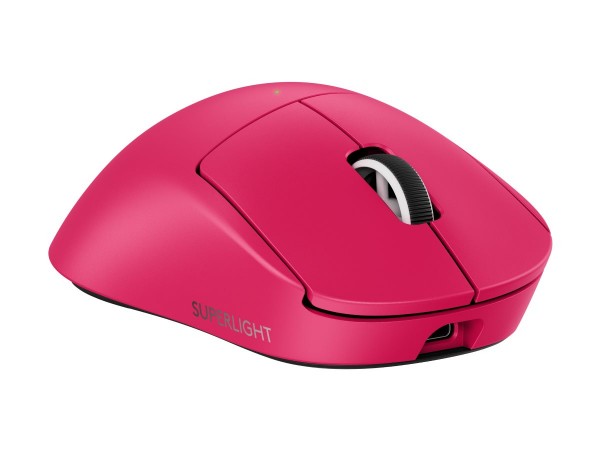 Logitech G PRO X SUPERLIGHT 2 DEX, rechts, Optisch, RF Wireless, 44000 DPI, 0,25 ms, Magenta
