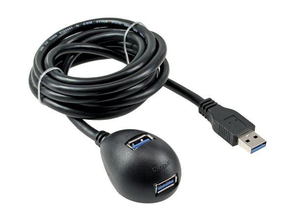InLine Cavo USB 3.2 Gen.1 A M-F - Docking Stand con base magnetica - 3m