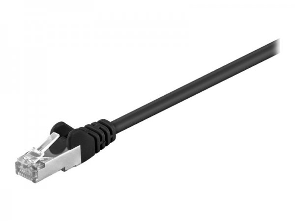 Goobay CAT 5e Patchkabel SF/UTP Schwarz - Cavo - Rete