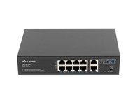Lanberg Switch 8X 100MB DSP+/2X 1GB Rack 10/19" 120W - Interruttore - 1 Gbps