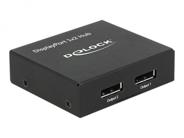 Delock 87691 - DisplayPort - 2x DisplayPort - 3840 x 2160 Pixel - Nero - Metallo - 60 Hz