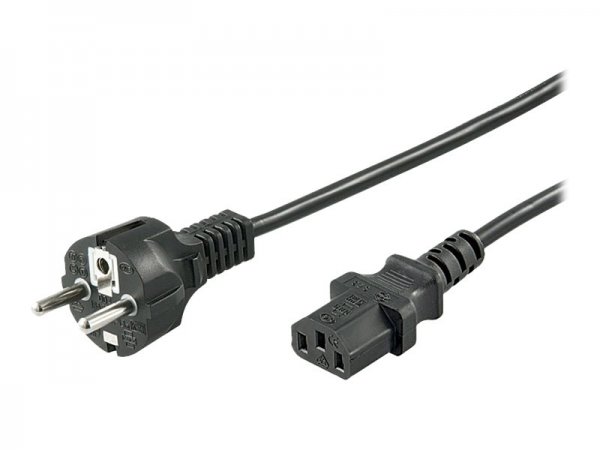 Goobay 50098 - 2 m - Spina di alimentazione di tipo F - IEC C13 - H05VV-F3G - 250 V