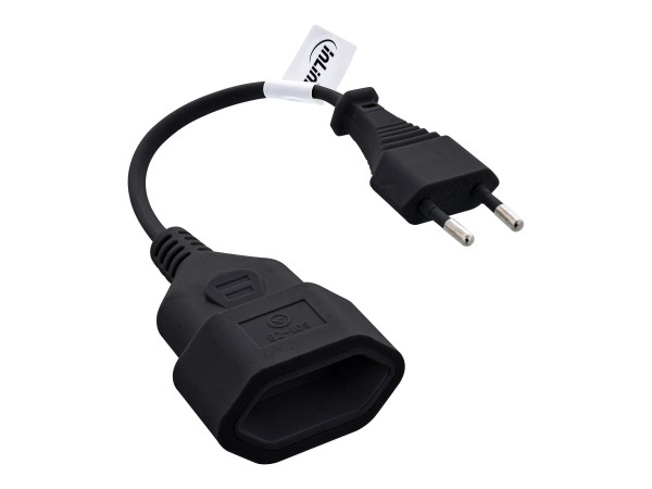 InLine Prolunga Euro - da spina Euro ad attacco Euro - nera - 0,2 m