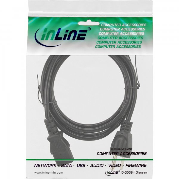 InLine Cavo di Alimentazione - Spina USA a IEC C13 - 0,5 m
