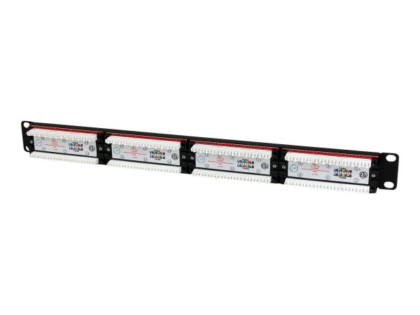 StarTech.com Patch Panel Cat 6 a 24 porte 1U - Pannello di cablaggio per rete Cat6 - RJ-45 - Nero -