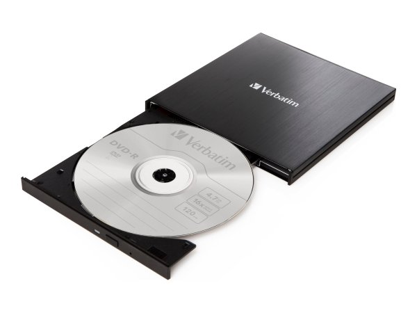 Verbatim 43886 Masterizzatore CD/DVD Esterno - USB 3.2 Gen1 Type-C - Nero - Vassoio - Desktop/Laptop