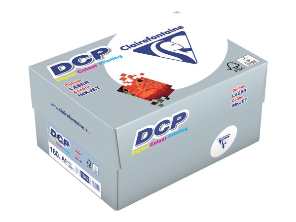 Clairefontaine DCP - Stampa laser/inkjet - A4 (210x297 mm) - Satinata - 250 fogli - 160 g/m² - Bianc
