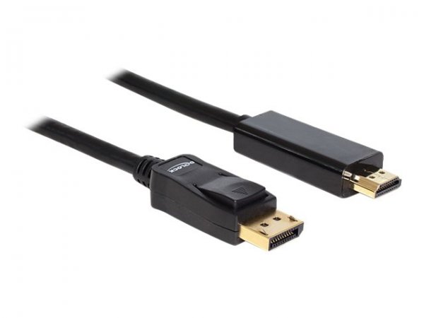 Delock Cable Displayport > HDMI m/m 2m - 2 m - Nero - Maschio/Maschio - Displayport/HDMI