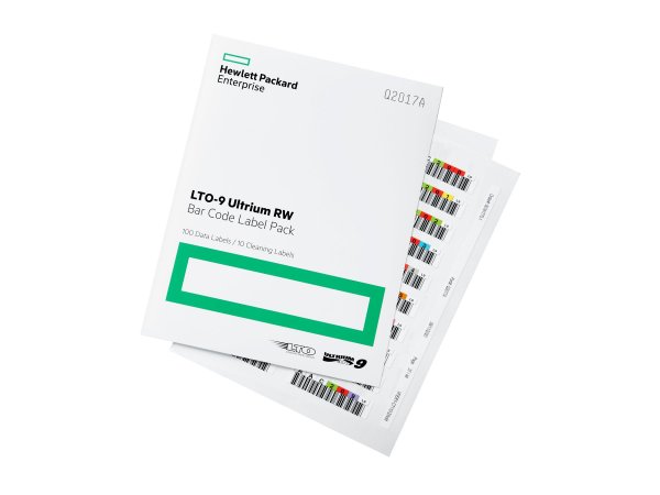 HPE LTO-9 Ultrium RW Bar Code Label Pack - LTO - 75 TB - 30 anno/i - 545 kbit/pollice - Multicolore