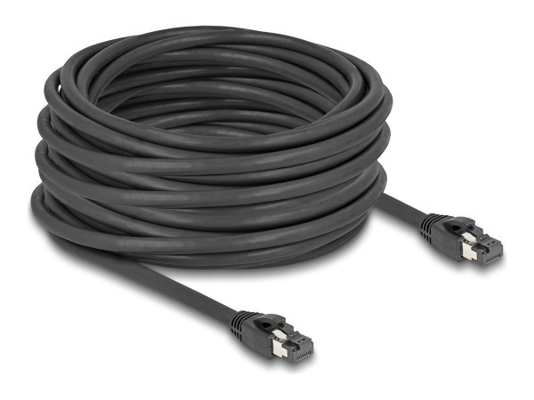 Delock Cavo di rete RJ45 Cat.8.1 S/FTP da 15 m a 40 Gbps nero - 15 m - Cat8.1 - S/FTP (S-STP) - RJ-4